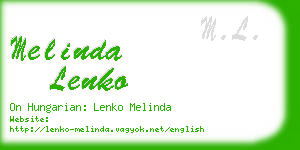 melinda lenko business card